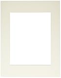 Callen HC1114-11731 Single Hand Cut Photo Mat with Bevel Edge, 11-Inch x 14-Inch, Natural Linen/White Core