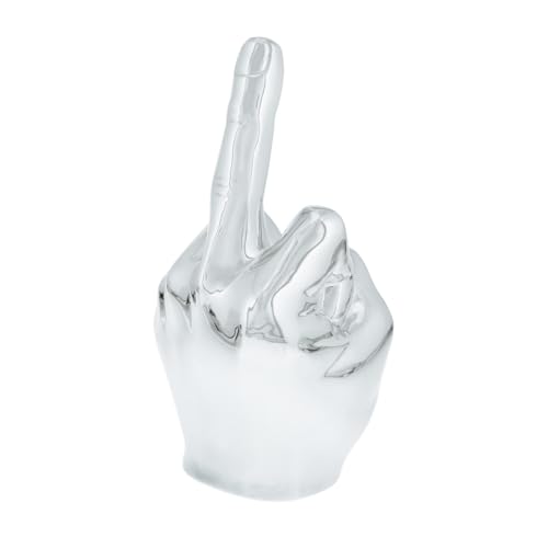 image for United Pacific 72054 Cast Aluminum The Middle Finger Hood Ornament, Ea