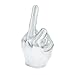 United Pacific 72054 Cast Aluminum The Middle Finger Hood Ornament, Easy Installation, Perfect Gag Gift, Man Cave Decor – Chrome – ONE Unit