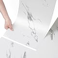 Stickyart 15-Piece White Peel and Stick Marble Vinyl Flooring for Bathroom Waterproof 12"x24" Self Adhesive Marble Floor Tile Stickers Peel and Stick Flooring for Kitchen Bedroom Laundry