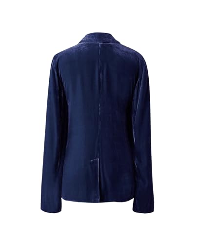 Mintlimit Women's Velvet Blazer Jacket - Long Sleeve V Neck Coat3