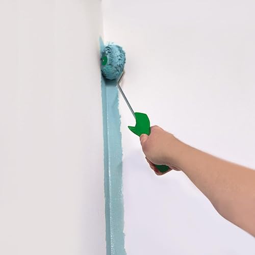 Mivos - Eckenroller Farbroller für Ecken mit Bügel - Innen-Farbroller - Malerrolle - geeignet für Dispersions-, Latex- und Acrylfarben - Eckroller