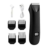 Körperrasierer für Männer | Elektrischer Rasierer mit Digitalanzeige – Herren-Trimmer für Schamhaare – für Schambälle Rücken Achselhöhle Brust Arm Bein