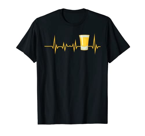 Tequila Heartbeat - Camiseta con estampado gráfico para adictos a la bebida Camiseta