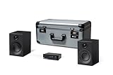 Pro-Ject Travel Set – Kompaktes audiophiles Mini-HiFi-System mit Transportkoffer (Schwarz/Schwarz)