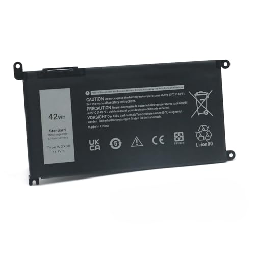 SHUO.Z.B WDX0R 11.4V/42Wh Replacement Laptop Battery for Dell Inspiron 13 14 15 5000 7000 Series 5570 7579 5567 5379 5579 7573 7378 5378 3780 3790 5565 5765 5770 7368 P/N:WDXOR P69G 3CRH3 P58F