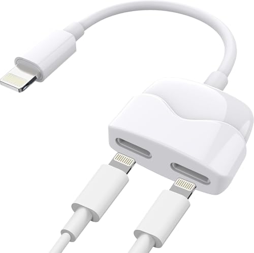 2in1 Lightning to Lightning�C���z���ϊ��A�_�v�^ HIFI���� ���y/�r�f�I/�ʘb/���ʒ��� ���C�g�j���O �C���z�� �ϊ� �}���[�d �R���p�N�g �g�т��₷�� �ʋ�/�ʊw/���s iPhone/iPad�ɑΉ�