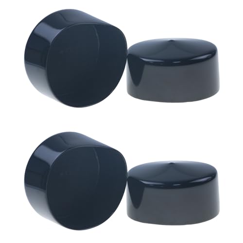 Image of Acocony 2 3 /4 Inch Rubber Cap Round(69.85 mm) Black Pack of 4 | 2.75 inch PVC Rubber End Caps Dustproof, Protective & Aesthetic Flexible Covers for Tubing, Pipes, Poles, Bolts & More