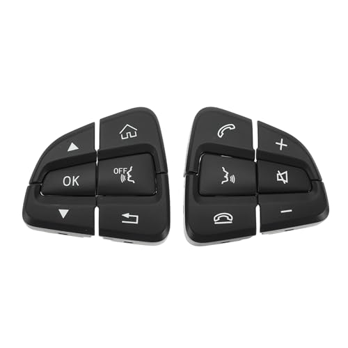 PARSKILO Steering Wheel Buttons for Mercedes-Benz C250 C300 C350 C-Class (W205) 2016-2018 for Mercedes-Benz GLC Class Steering Wheel Button Cover Replaces No.A0999050200/A0999050300