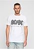 Merchcode Men's T-Shirt ACDC Back in Black Tee, Regular Fit, Cotton 100%, 4XL, White, XXXX-Large #4