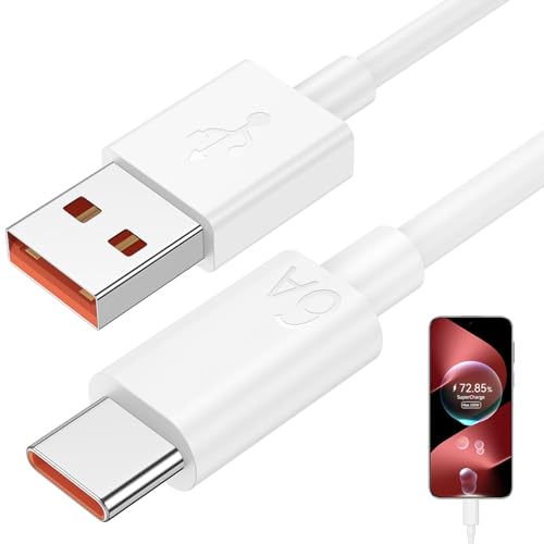 100W Cavo USB Type C per Honor 400 Lite Magic7 Pro 200 6A 1M SuperCharge Cavo USB C di Ricarica Rapida Cavetto Caricatore 80W Caricabatterie per Honor Magic 6Lite V3 90 70 X6b X8c X8b MagicPad 2 Pad 9