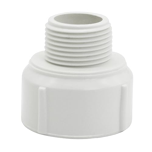 FangKingNo 10pcs PVC Garden Hose Reducer Female bushing Coupling, 1/2\" male Thread to 3/4\" Female Thread Adapter Connector to Pipe Fittings White (1/2\" male to 3/4\" female) - Thumbnail 3
