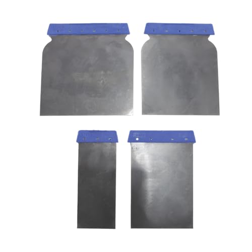 ACOLY Juego de 4 espátulas de acero al carbono para rellenar, alisar, reparar paredes, pintar y decorar.