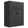   KINYING-Outdoor-Storage-Cabinet-Waterproof-57-Cuft-Resin-Vertical-Outdoor-Storage-Shed-for-Patio-Furniture-Garden-Tools-Pool-Accessories-Mower-Storage-Black