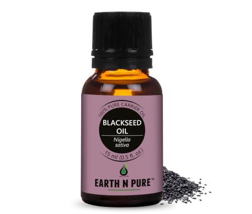Image of Earth N Pure Black Seed (Kalonji Oil) | 100% Pure & Natural | Cold Pressed Nigella Sativa Oil | Hair, Scalp, Skin & Beard Care | Vegan & Cruelty-Free | 15ml