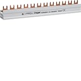 hager phasenschiene kdn451d 4-polig 3250613741013 Hager KDN480A Phasenschiene 4P 80A 16qmm 12 Einh.Gabelanschluss isoliert grau