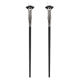 2pcs Bent Mascara Fan Brush - Prevent Clumping and Enhance Lower Lashes - Makeup Application Brushes