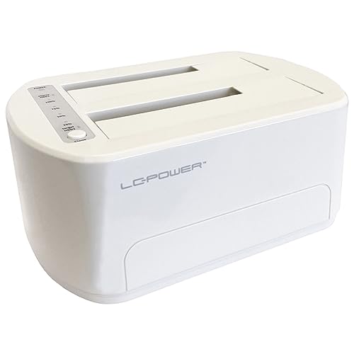 Estación de carga USB 3.2 LC-Power: recupera datos de discos duros SATA rotos de 2,5" o 3,5"