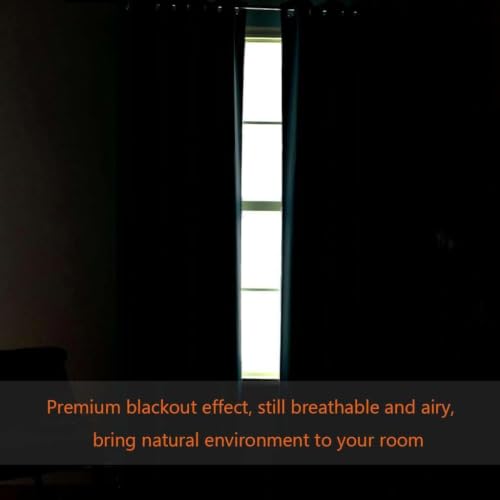 Image of H.VERSAILTEX Blackout Patio Curtains 100 x 90 Inches for Sliding Door Extral Wide Blackout Curtain Panels Thermal Insulated Room Divider - Grommet Top, 7.5' Tall by 8.3' Wide - Macchiato