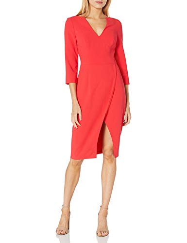 open lace back dress Black Halo Women's Oklahoma Sheath Dress, Chic red, 10 at Amazon Women's  Clothing store