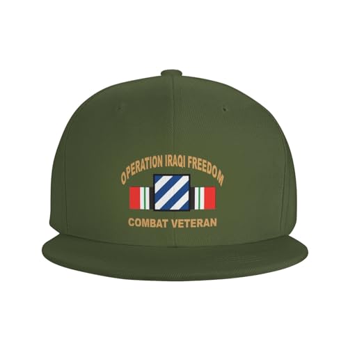 3rd Infantry Division Iraq Veteran Unisex Baseball Cap Adjustable Flat Brim Hat Trucker Hat3