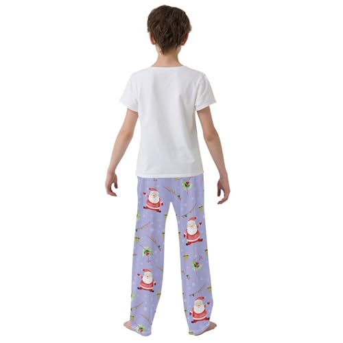 Boys' Pants New Year Christmas Santa Claus Leaf Long Bottoms Jogger Pants Elastic Waist Trousers with Pockets S-XL3