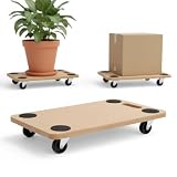 Base con Ruedas Rectangular - Plataforma con Ruedas, Soporte con Ruedas para Plantas - 58x30cm (1)