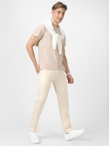 Image of Urbano Fashion Men's Cotton Light Weight Non-Stretch Slim Fit Casual Trousers