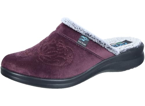 Chausson mule femme pour la maison en peluche chaude et microfibre isolante