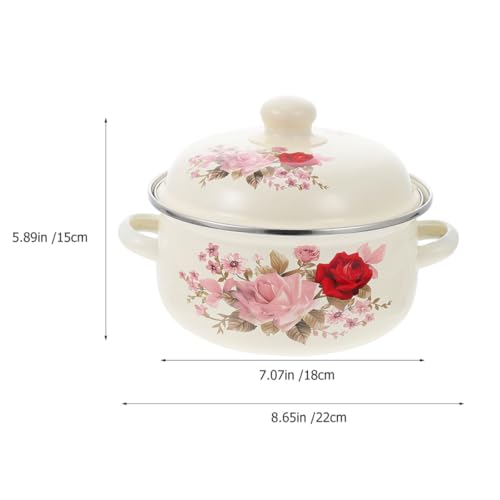 Casserole portable en émail 18 cm de qualité supérieure - 3