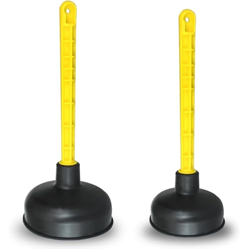 Mario10 2er Set Saugglocke - Pümpel mit 115 & 140 mm Durchmesser - Pömpel mit starker Saugleistung, WC-Entsperrer, robustes Badezimmer-Abflussreiniger, Werkzeug zum Entfernen von Verstopfungen