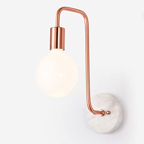 Antique Curvilinear Wall Sconce With Marble Look Base Rose d
