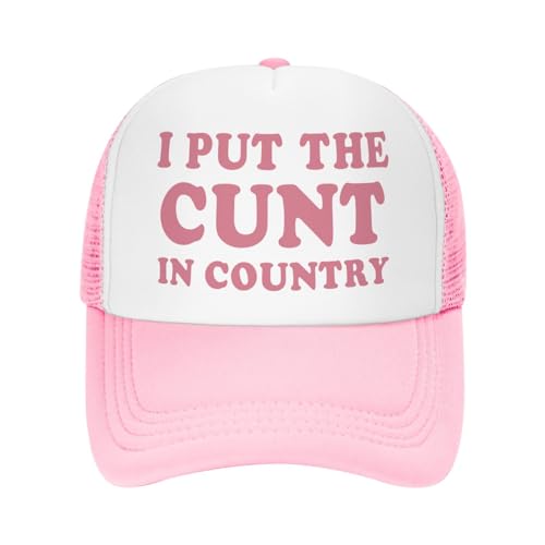 Image of Funny Women Trucker Hats for Women Hot Pink Funny Gag Hats for Women Girls Men Hat