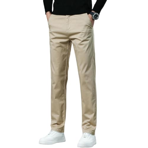 Pantalon décontracté élastique pour homme en coupe ample et coloris uni