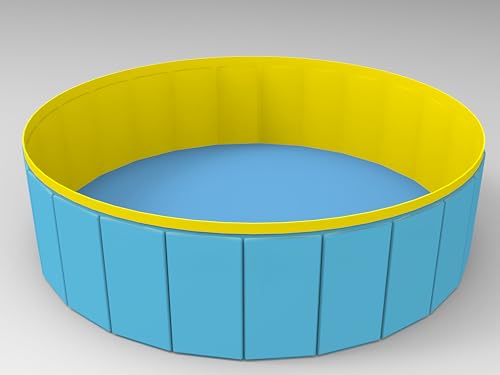 Piscina de Bolas para Bebé Niño Plegable PVC Antideslizante Redonda Piscina, Piscina para Perros Piscina Mascotas Gatos Antideslizante y Resistente Bañera para Perros Verde -120 * 30cm (120x30cm)
