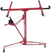Sollevatore Pannelli Per Cartongesso Alzalastre Professionale Pieghevole Regolabile In Altezza XXL 140-350 cm Altezza Di Lavoro Alzapannelli Rosso Con Certificato CE Portata Di 68 Kg