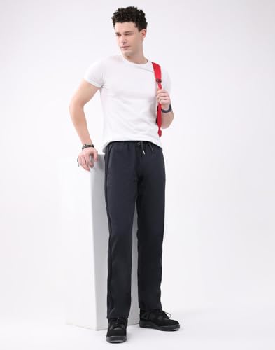 Image of Monte Carlo Men's Regular Fit Solid Track Pants | Drawstring Closure | Side Pocket Sports Lower | Comfortable & Stylish Lower for Men's