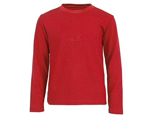 Spyder Boy's Youth (8-20) Debossed Long Sleeve Thermal Shirt, Racing Red Medium 10-12