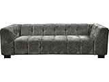 canape blanc 3 places design Canapé gris en velours tissu chenille 3 places 