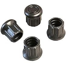 Black Rubber Leg Tips 7/8 Inch - Rubber Cane Tips 7/8 Inch - Rubber Crutch Tips 7/8 Inch - 4pcs Black Rubber Tips for Chair Legs, Rubber Tips for Canes, Rubber Tips for Crutches