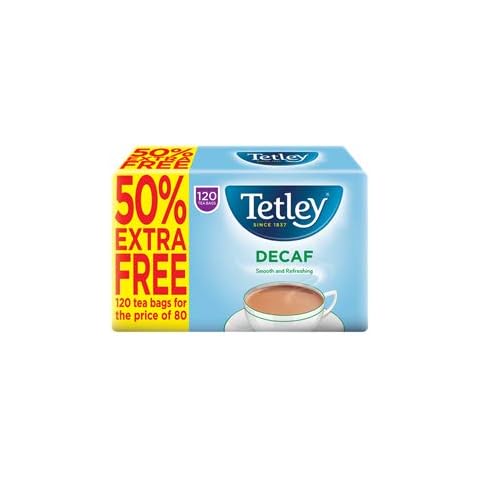 Tetley Original Decaf Tea Bags, 120 Bags Cover
