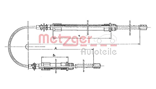 Metzger 1171.1 COFLE Cable, Parking Brake