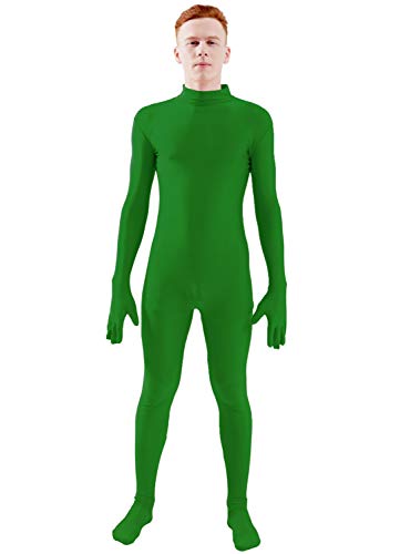 Image of Ensnovo Mens Mock Neck Full Body Unitard Spandex Zentai Suits Costumes