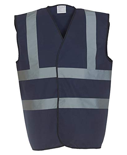 Expert Workwear Hi Vis Multi-Colour Safety Vest High Visibility Reflective Viz Waistcoats 2 Band & Brace - 24 Colours | Small to 5XL