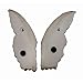 Zeckos Set of 2 Distressed Antique White Angel Wing Wall Sculptures - Perfect Decoration for Nursery, Bedroom, Living Room - Each 11 Inches High - Easy Mounting