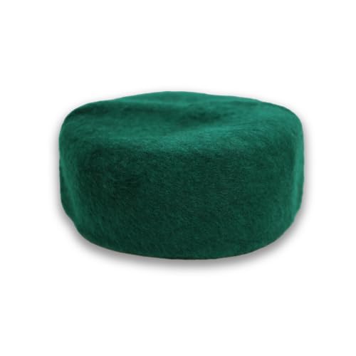 Kufi vert fait main en laine, l'héritage de la tunisienne traditionnelle