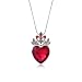 Evie Red Heart Necklace Descendants Queen of Hearts Costume Fan Jewelry Pre Teen Gift for Her