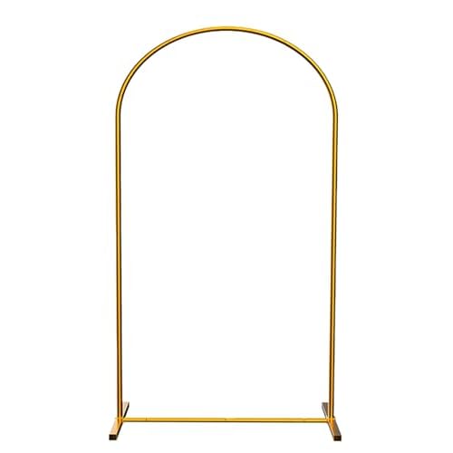LANGXUN Gold Metal Arch Backdrop Stand Set, 7.2ft / 6.6ft / 6ft Balloon Arch Frame for Wedding Birthday Party Baby Shower Graduation Anniversary Decor