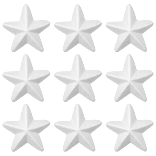 TOPBATHY Lot 30 ÉToiles en Mousse 8 Cm Blanches pour Bricolage DéCoration De NoëL Artisanat CréAtif ModéLisation Et DéCoration De Table