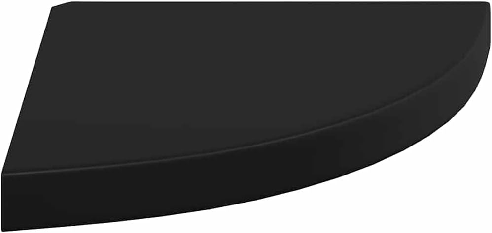 Corner Shelf Set of 4 Black Honeycomb MDF, Metal Medium Floating Wall Shelves for Living Room, Bedroom, Bathroom, Kitchen Organization and Display